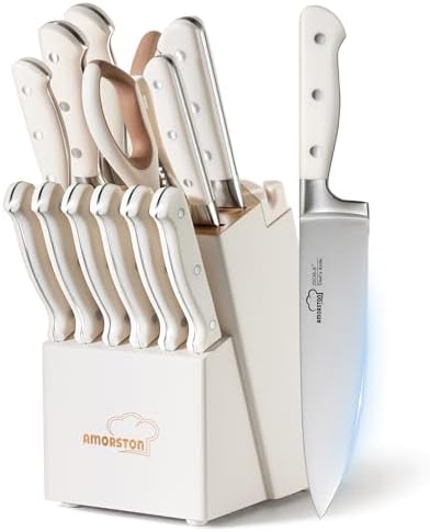 14-Piece Full Tang Knife Set with Block