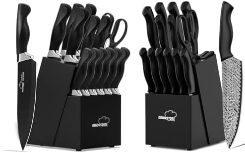 Two 15-Piece Block Sets, Black Non-Stick Coating