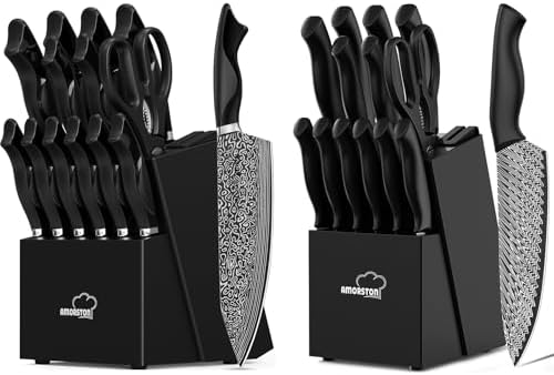 Two 15-Piece Block Sets, Both Etched
